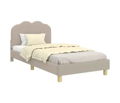 Vaikiška Lovos Konstrukcija Su Galvūgaliu Šviesiai Pilka