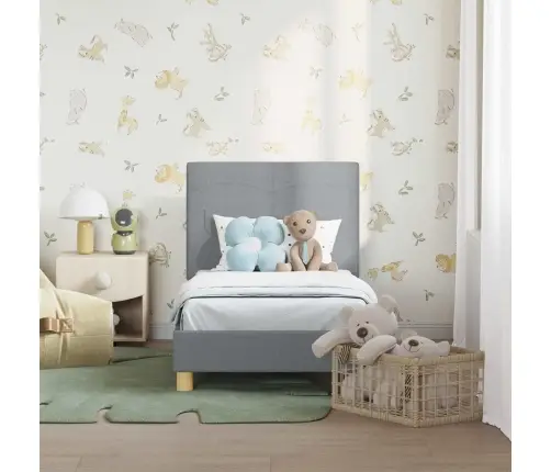 Vaikiška Lovo Rėmas Su Galvūgaliu Šviesiai Pilka 70 X 140 Cm