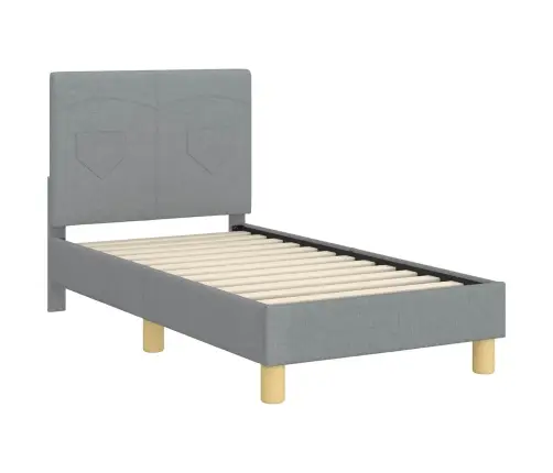 Vaikiška Lovo Rėmas Su Galvūgaliu Šviesiai Pilka 70 X 140 Cm