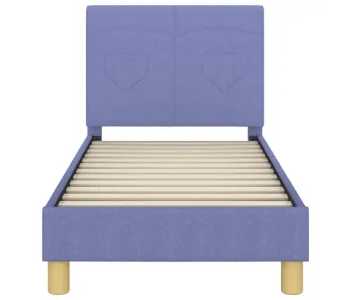 Bērnu Gultas Rāmis Ar Galvgali Džinsu Zils 70 X 140 Cm Audums Vidaxl