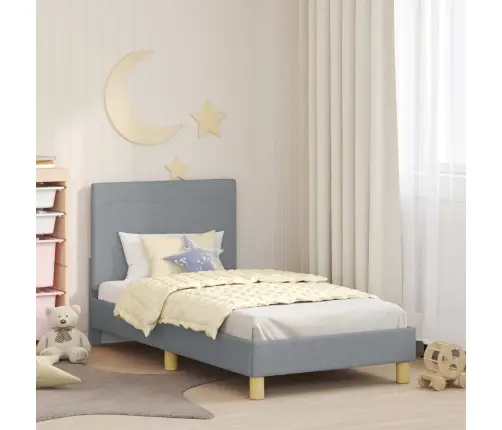 Vaikiška Lovos Konstrukcija Su Galvūgaliu Šviesiai Pilka