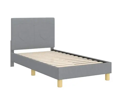 Vaikiška Lovos Konstrukcija Su Galvūgaliu Šviesiai Pilka