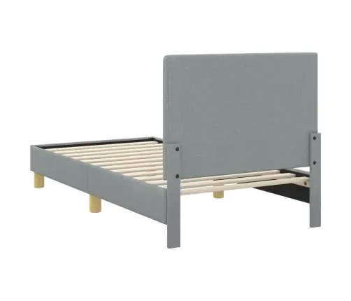 Vaikiška Lovos Konstrukcija Su Galvūgaliu Šviesiai Pilka