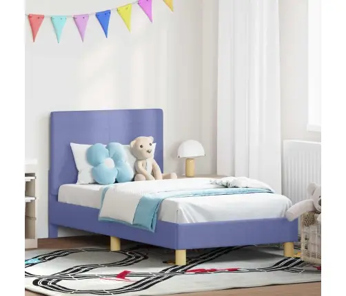 Vaikiška Lovos Konstrukcija Su Galvūgaliu Džinsinės Mėlynos