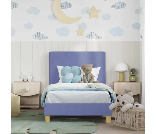 Vaikiška Lovos Konstrukcija Su Galvūgaliu Džinsinės Mėlynos