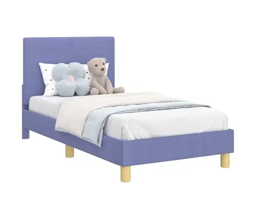 Vaikiška Lovos Konstrukcija Su Galvūgaliu Džinsinės Mėlynos