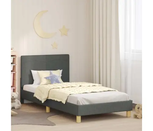 Laste Voodiraam Peatoega Peaga Tumehall 80 X 200 Cm Kangas