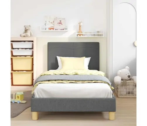 Laste Voodiraam Peatoega Peaga Tumehall 80 X 200 Cm Kangas