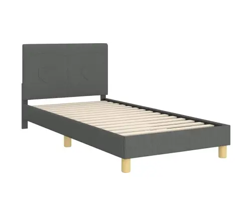 Laste Voodiraam Peatoega Peaga Tumehall 80 X 200 Cm Kangas