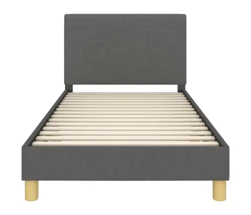 Laste Voodiraam Peatoega Peaga Tumehall 80 X 200 Cm Kangas