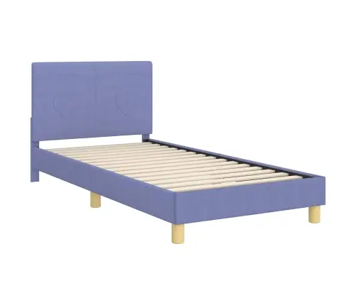 Laste Voodiraam Peatoega Peaga Jeans Sinine 80 X 200 Cm Kangas