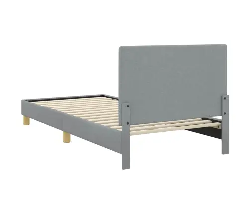 Laste Voodiraam Peatoega Peaga Helehall 90 X 200 Cm Kangas