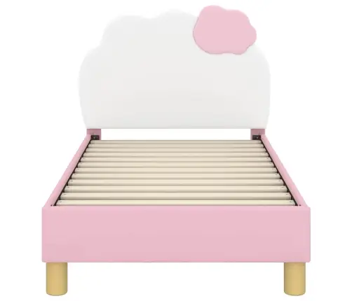 Kuni 3-Aastase Voodi Raam Koos Peatoega Roosa 70 X 140 Cm Pu