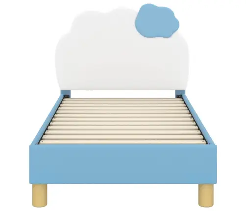 Kuni 3-Aastase Voodi Raam Koos Peatoega Sinine 70 X 140 Cm Pu