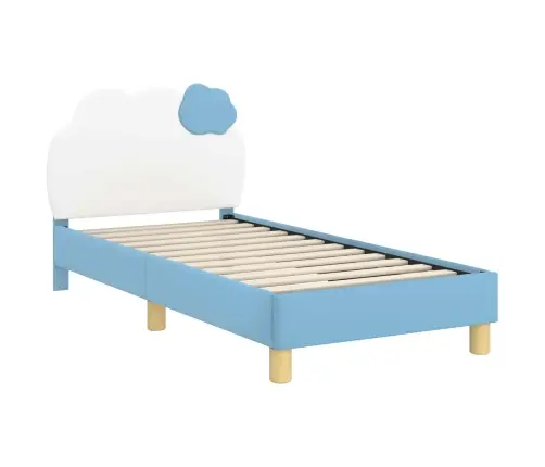 Bērnu Gultas Rāmis Ar Galvgali Zila 80 X 160 Cm Pu Vidaxl