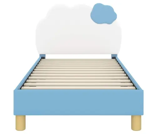 Bērnu Gultas Rāmis Ar Galvgali Zila 80 X 160 Cm Pu Vidaxl