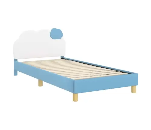 Bērnu Gultas Rāmis Ar Galvgali Zila 80 X 200 Cm Pu Vidaxl