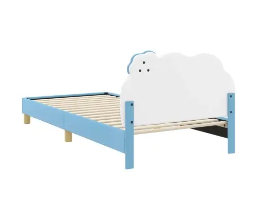 Bērnu Gultas Rāmis Ar Galvgali Zila 80 X 200 Cm Pu Vidaxl