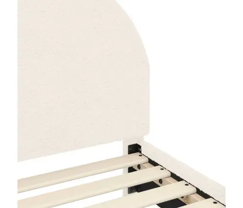 Kuni 3-Aastase Voodi Raam Koos Peatoega Peaga Cream 70 X 140 Cm