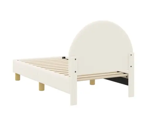 Kuni 3-Aastase Voodi Raam Koos Peatoega Peaga Cream 70 X 140 Cm