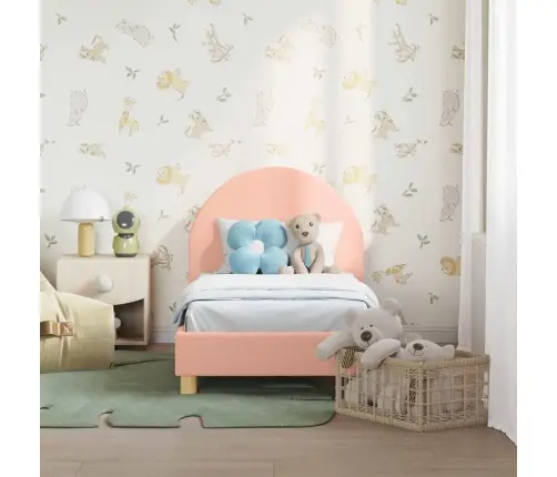 Vaikiška Lovo Rėmas Su Galvūgaliu Rožinė 70 X 140 Cm