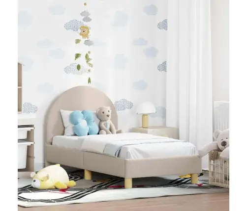 Bērnu Gultas Rāmis Ar Galvgali Gaiši Pelēks 70 X 140 Cm Vidaxl