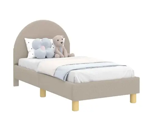 Bērnu Gultas Rāmis Ar Galvgali Gaiši Pelēks 70 X 140 Cm Vidaxl