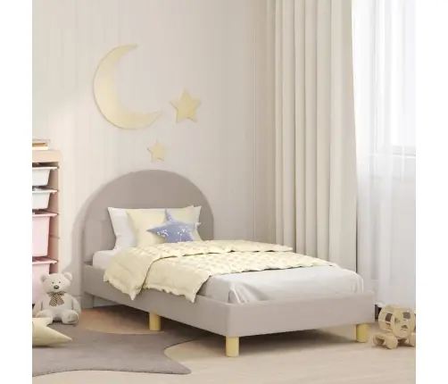 Bērnu Gultas Rāmis Ar Galvgali Gaiši Pelēks 80 X 160 Cm Vidaxl