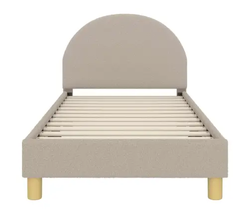 Bērnu Gultas Rāmis Ar Galvgali Gaiši Pelēks 80 X 160 Cm Vidaxl