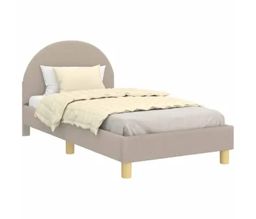 Bērnu Gultas Rāmis Ar Galvgali Gaiši Pelēks 80 X 160 Cm Vidaxl