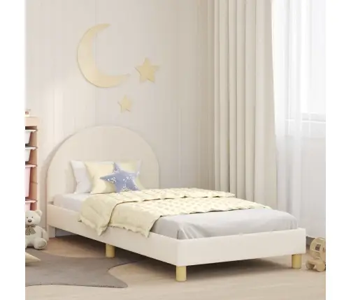 Bērnu Gultas Rāmis Ar Galvgali Krēmkrāsa 80 X 200 Cm Vidaxl