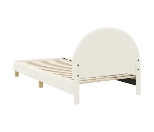 Bērnu Gultas Rāmis Ar Galvgali Krēmkrāsa 80 X 200 Cm Vidaxl