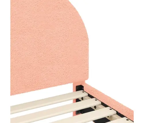 Bērnu Gultas Rāmis Ar Galvgali Rozā 80 X 200 Cm Aitu Audums Vidaxl