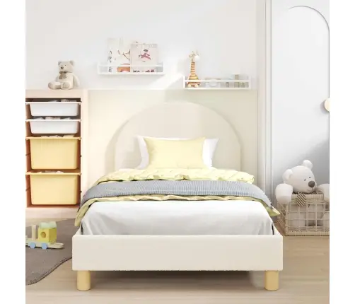 Laste Voodiraam Peatoega Peaga Cream 90 X 190 Cm Lammaste Riie