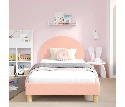 Laste Voodiraam Peatoega Peaga Roosa 90 X 190 Cm Lammaste Riie