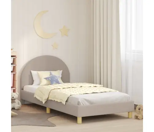 Bērnu Gultas Rāmis Ar Galvgali Gaiši Pelēks 90 X 190 Cm Vidaxl