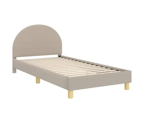 Bērnu Gultas Rāmis Ar Galvgali Gaiši Pelēks 90 X 190 Cm Vidaxl