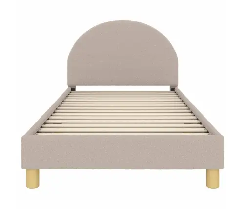 Bērnu Gultas Rāmis Ar Galvgali Gaiši Pelēks 90 X 190 Cm Vidaxl