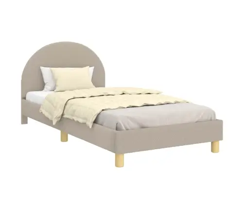 Bērnu Gultas Rāmis Ar Galvgali Gaiši Pelēks 90 X 190 Cm Vidaxl