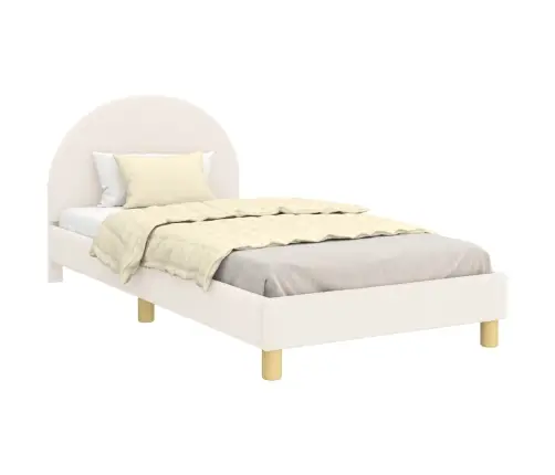 Vaikiška Lovos Konstrukcija Su Galvūgaliu Kreminė 90 X 200 Cm