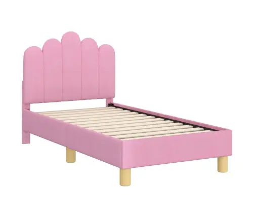 Kuni 3-Aastase Voodi Raam Koos Peatoega Peaga Roosa 70 X 140 Cm