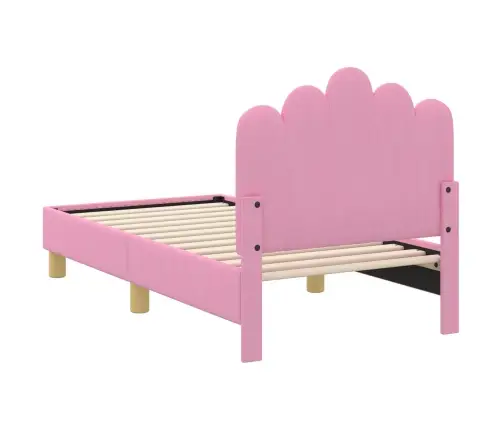 Kuni 3-Aastase Voodi Raam Koos Peatoega Peaga Roosa 70 X 140 Cm