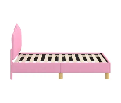 Kuni 3-Aastase Voodi Raam Koos Peatoega Peaga Roosa 70 X 140 Cm