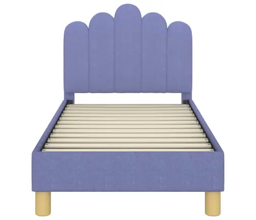 Bērnu Gultas Rāmis Ar Galvgali Džinsu Zils 70 X 140 Cm Audums Vidaxl