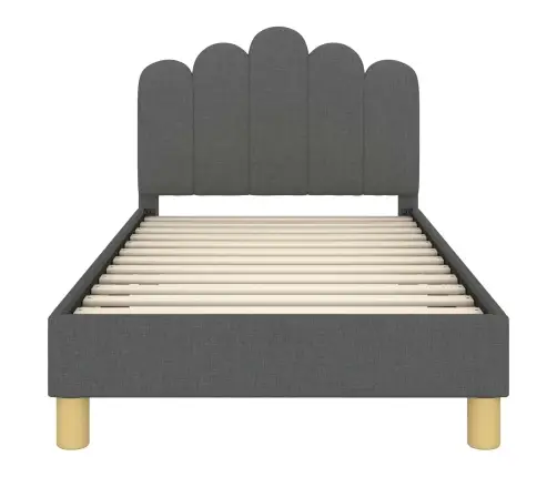 Vaikiška Lovos Konstrukcija Su Galvūgaliu Tamsiai Pilka