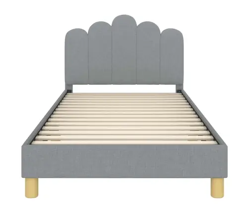 Laste Voodiraam Peatoega Peaga Helehall 90 X 200 Cm Kangas