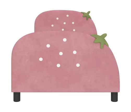 Vaikiška Lovos Konstrukcija Su Galvūgaliu Rožinė 90 X 190 Cm