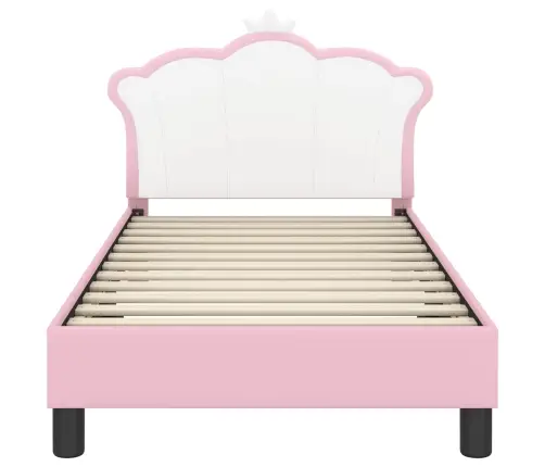 Vaikiška Lovos Konstrukcija Su Galvūgaliu Rožinė 80 X 160 Cm Pu