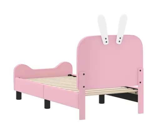 Bērnu Gultas Rāmis Ar Galvgali Rozā 70 X 140 Cm Pu Vidaxl