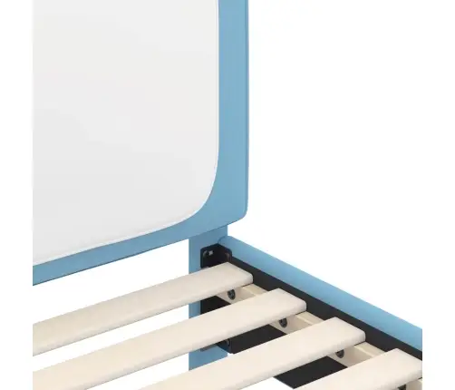Bērnu Gultas Rāmis Ar Galvgali Zila 70 X 140 Cm Pu Vidaxl